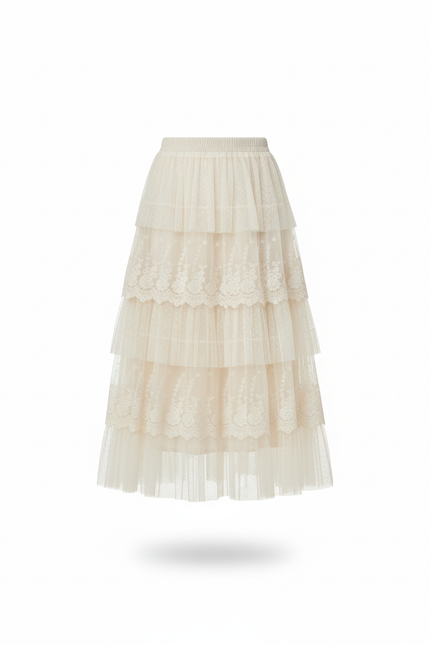 Jupe Midi En Dentelle
