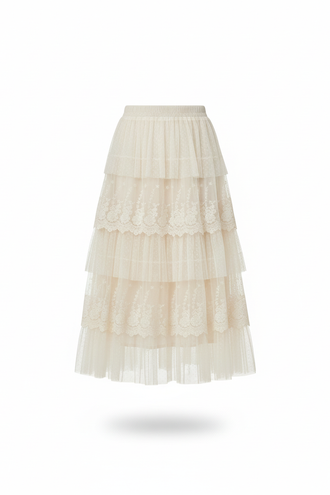Jupe Midi En Dentelle