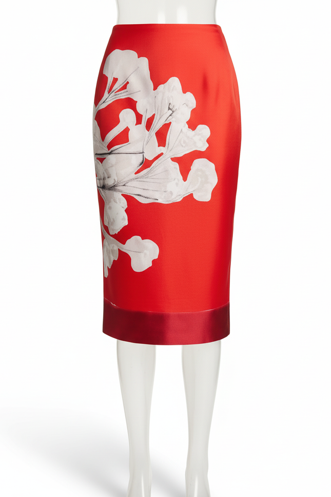 Jupe Midi Coupe Crayon Florale Chic