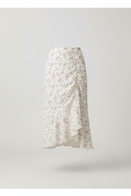 Jupe Midi Fleurie Fendue