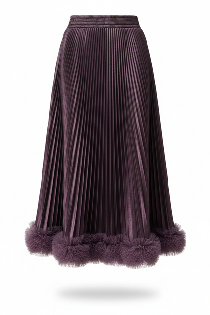 Jupe Midi Métallisée