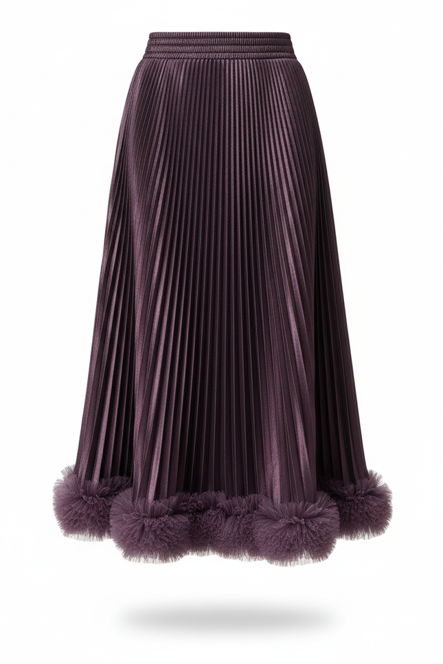 Jupe Midi Métallisée