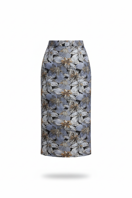 Jupe Midi Floral Vintage Élégante