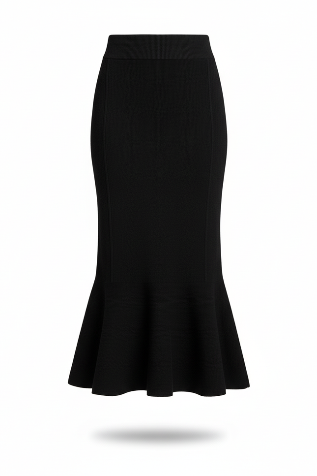 Jupe Midi Maille Sirène Élégante