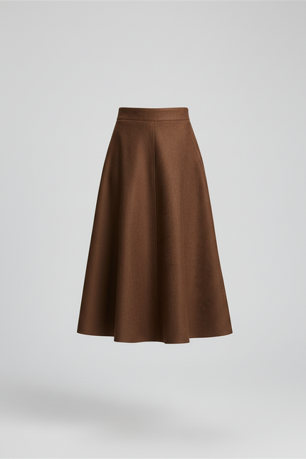 Jupe Midi Marron