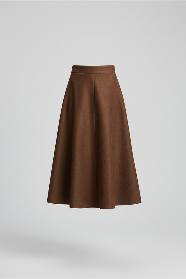 Jupe Midi Marron