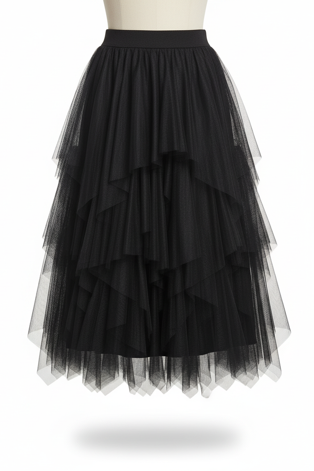 Jupe Midi Asymétrique