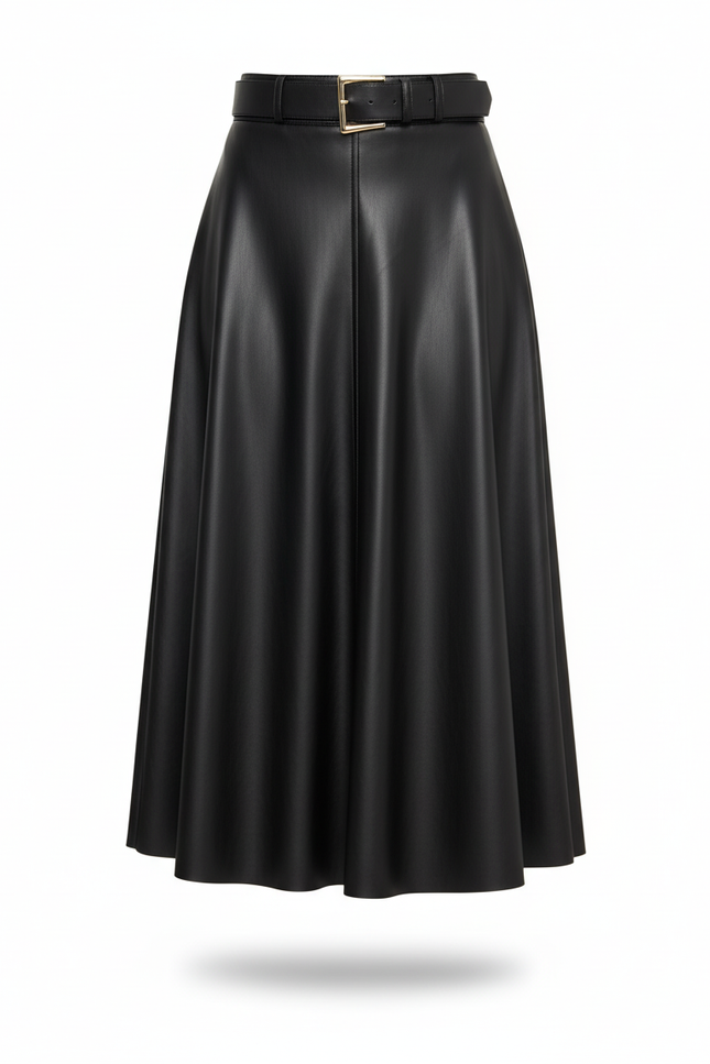 Jupe Midi Trapeze Noire