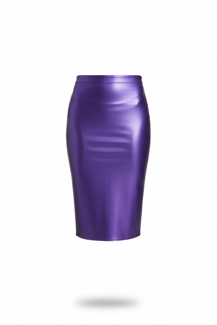 Jupe Midi Violette Brillante Chic
