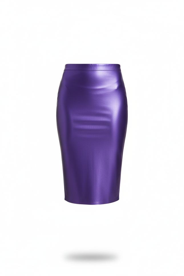 Jupe Midi Violette Brillante Chic
