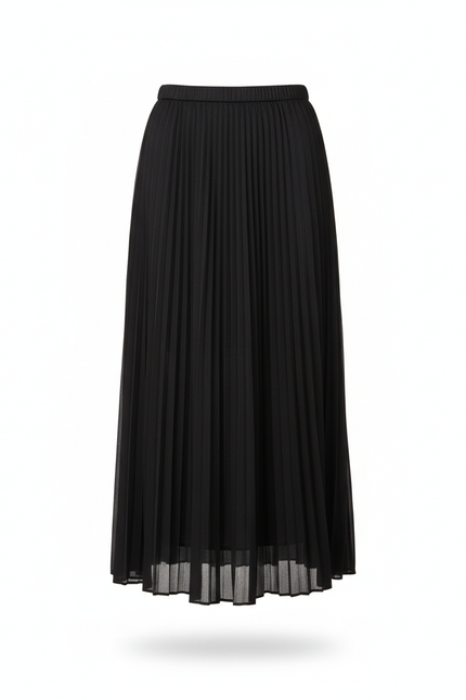Jupe Midi Noire Plissée Élégante moderne