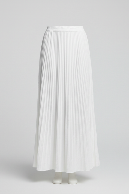 Jupe Plissée Midi Blanche