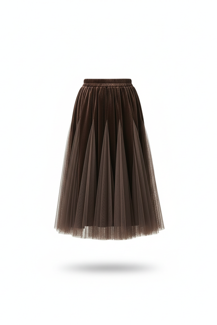 Jupe Midi Velours Femme